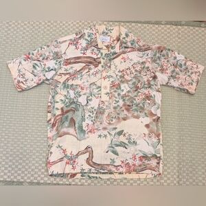 Vintage Surf Line Hawaiian Popover Shirt Men's Size Large
